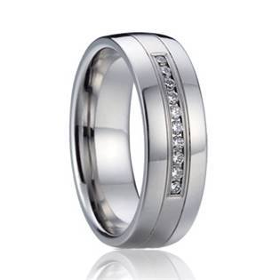 AN1015 Dámský snubní prsten se zirkony