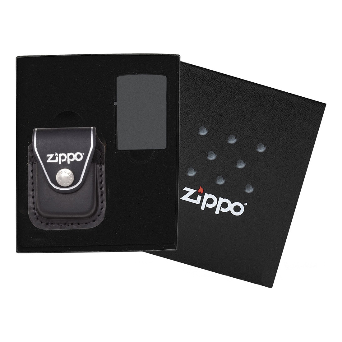 ZIPPO® ZIPPO dárková krabička s černou koženou kapsičkou na zapalovač - 44066