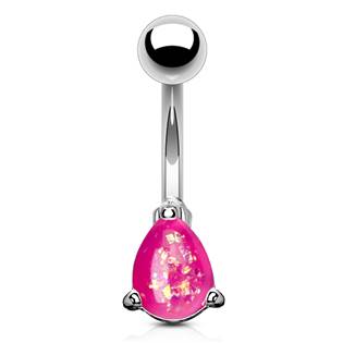 Piercing do pupíku kapka růžová