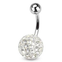 Piercing do pupíku s kamínky Crystals From Swarovski® CRYSTAL