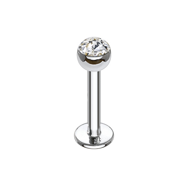 Šperky4U Piercing do brady - labreta 1,2 x 8 mm - LB01063-1208C