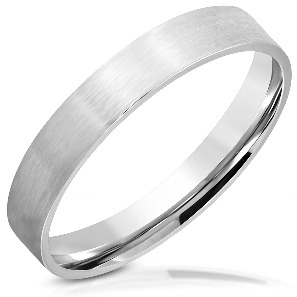 Oceľový prsteň matný, šírka 3,5 mm