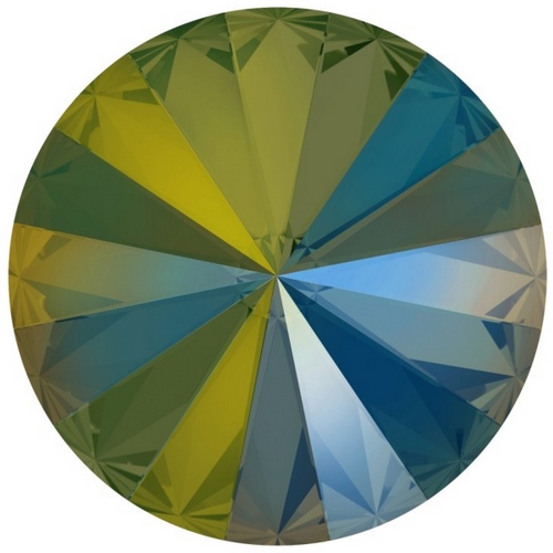 Crystals from Swarovski ® RIVOLI 12 mm - Iridescent GREEN