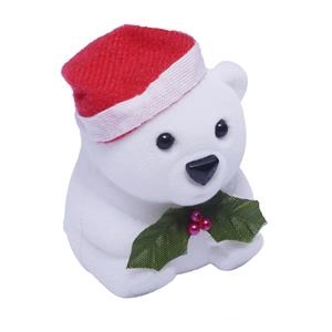 Vianočná darčeková krabička na prsteň - medvedík