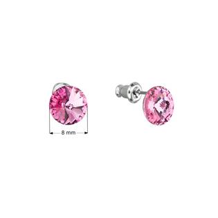 Náušnice bižuterie se Swarovski krystaly, Rose