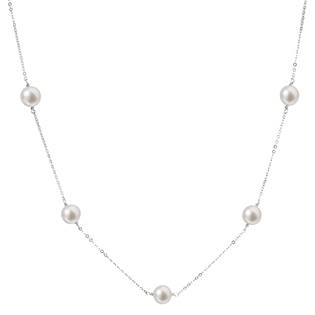 Perlový náhrdelník z pravých říčních perel bílý