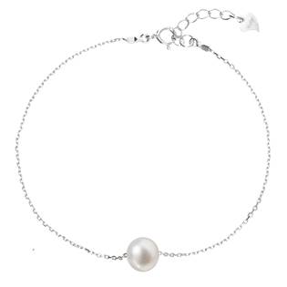 Stříbrný náramek říční perla