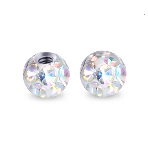 Šperky4U Náhradní kulička s krystaly Swarovski®, 4 mm, závit 1,2 mm - ND01023-04-AB