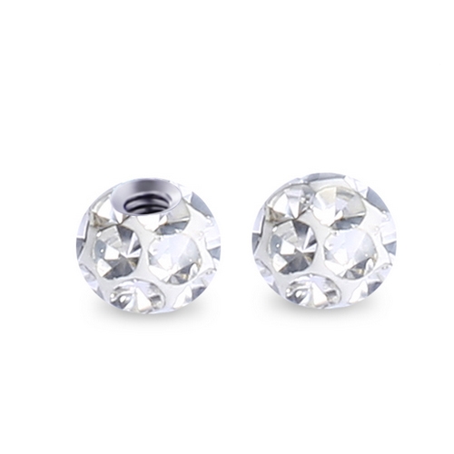 Šperky4U Náhradní kulička s krystaly Swarovski®, 4 mm, závit 1,2 mm - ND01023-04-C