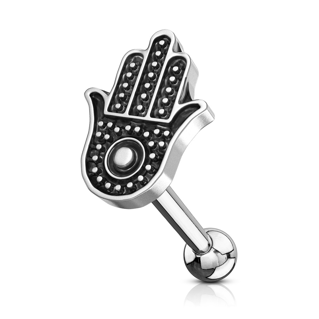 Šperky4U Cartilage piercing do ucha - hamsa - CP1039