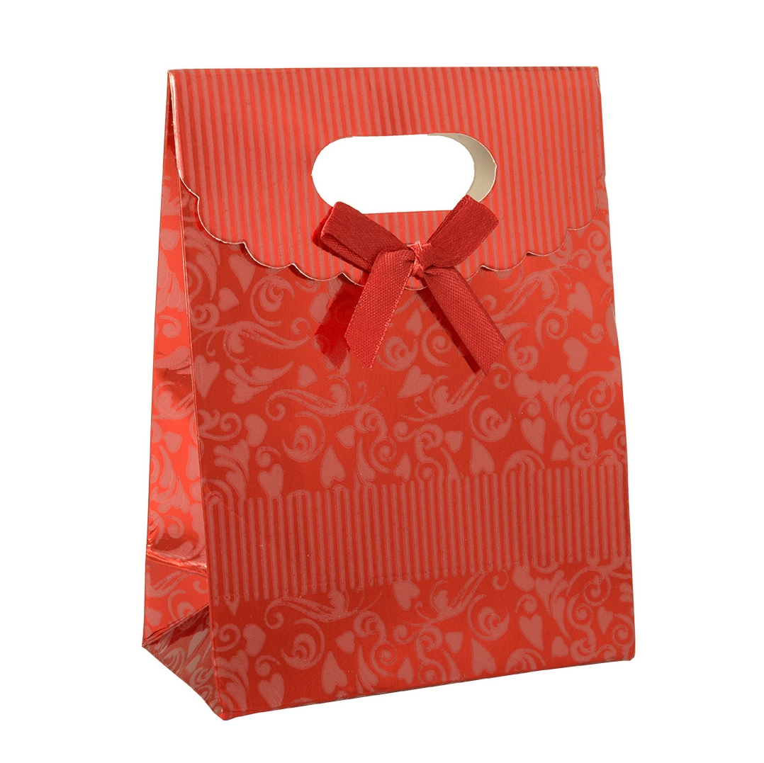 Darčeková taška s mašľou červená