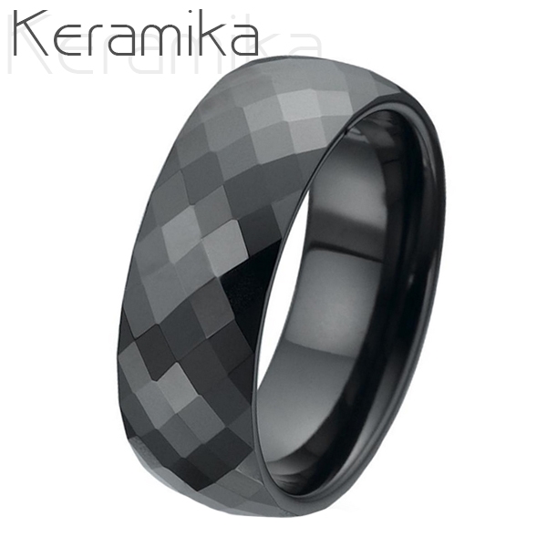 KM1002-8 Pánsky keramický snubný prsteň, šírka 8 mm