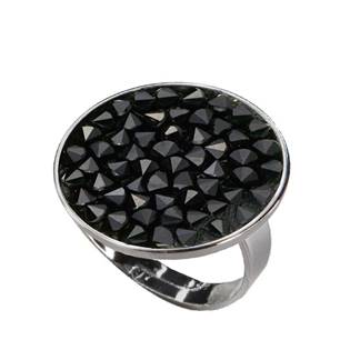 Prsten s krystaly Crystals from Swarovski® BLACK JET