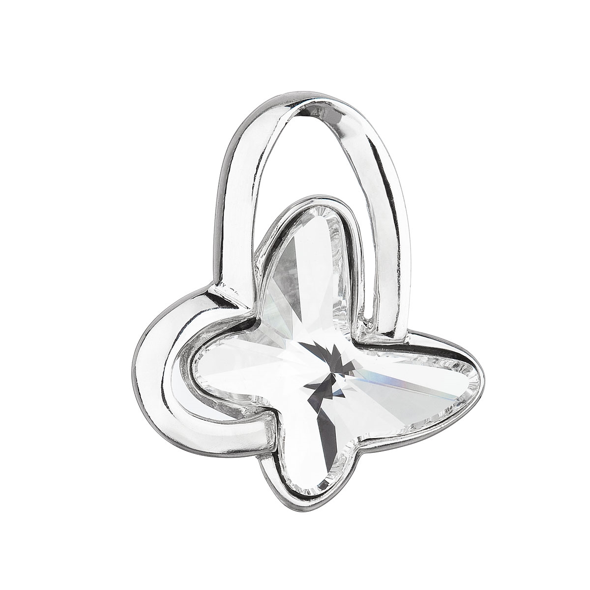Strieborný prívesok s motýľom kameňom Crystals from Swarovski ®