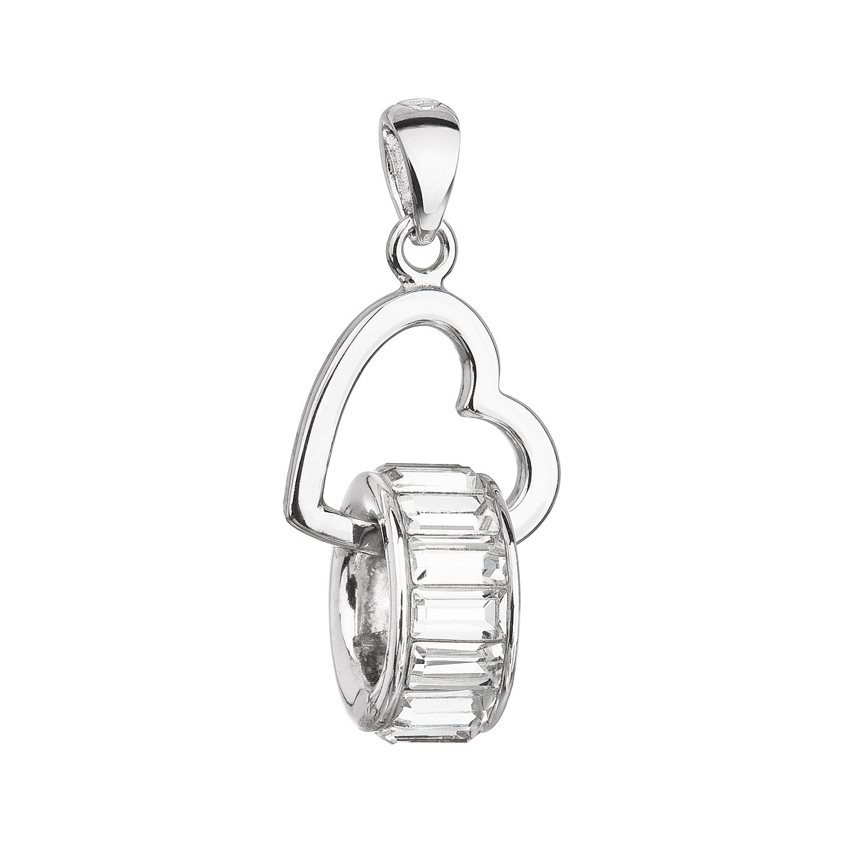 Strieborný prívesok zdobený kameňmi Crystals from Swarovski ®