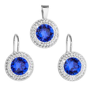 Stříbrná souprava šperků Crystals from Swarovski® Majestic Blue