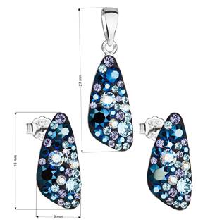 Stříbrná souprava šperků Crystals from Swarovski® Blue Style