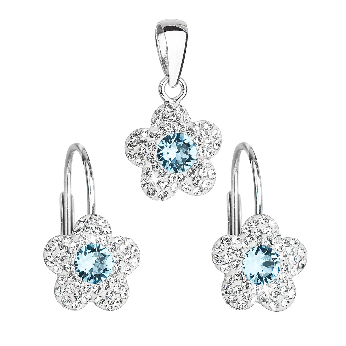 Strieborná súprava šperkov katičky Crystals from Swarovski ®