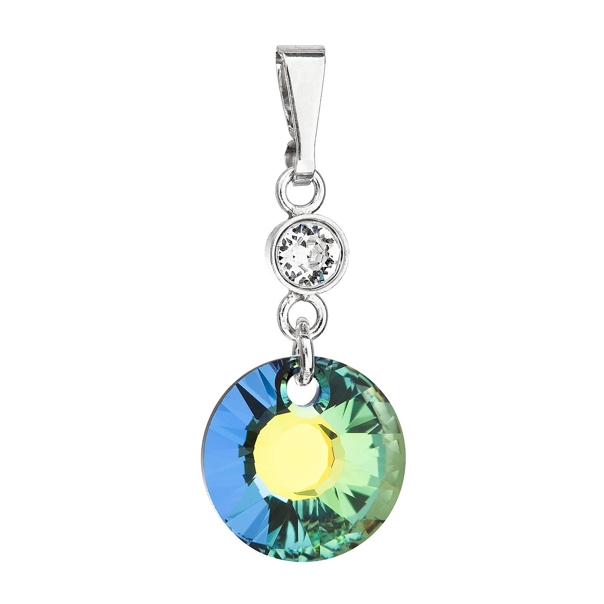Strieborný prívesok s kameňmi Crystals from Swarovski ® Sahara