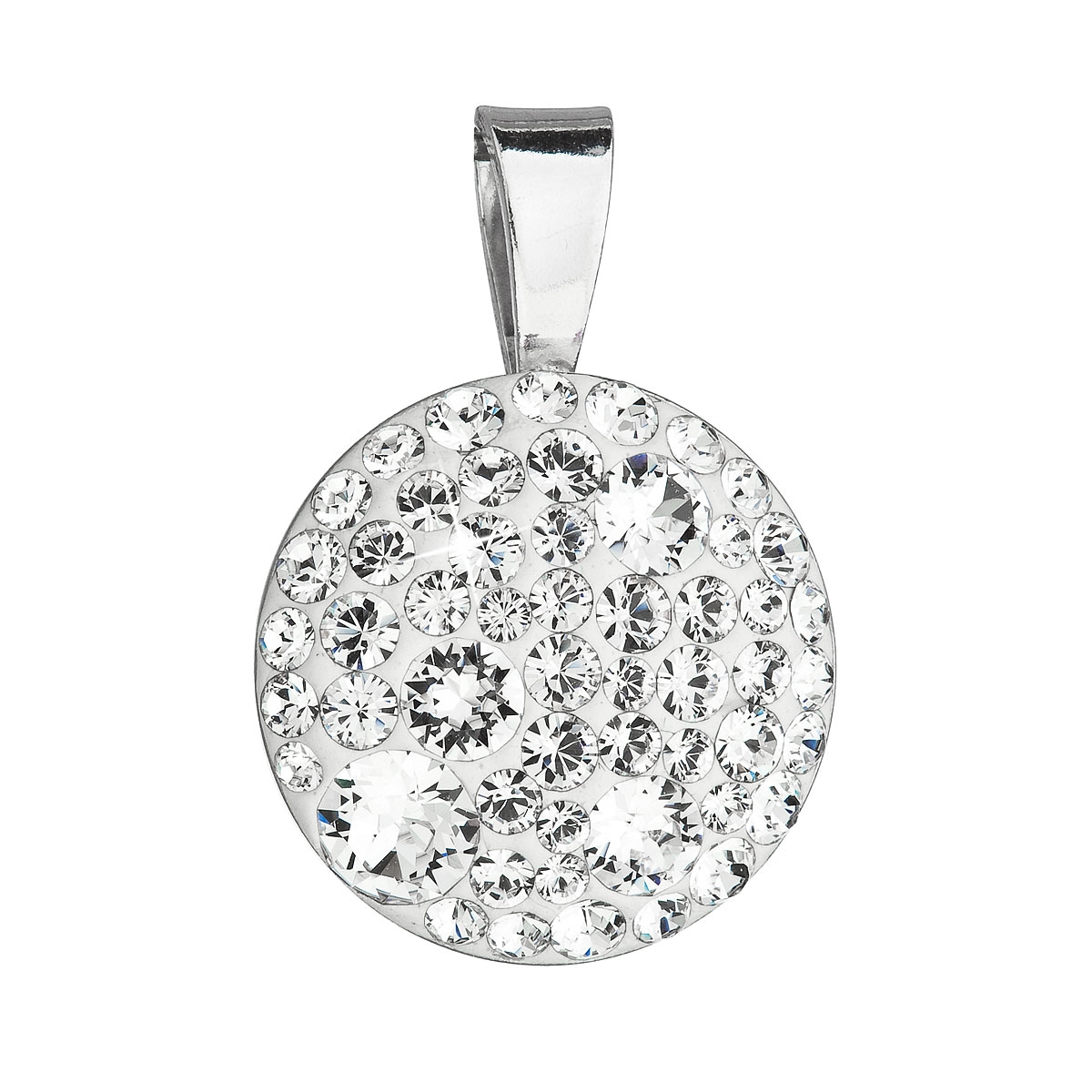 EVOLUTION GROUP CZ Stříbrný přívěšek s kameny Crystals from Swarovski® Crystal - 34225.1 Crystal