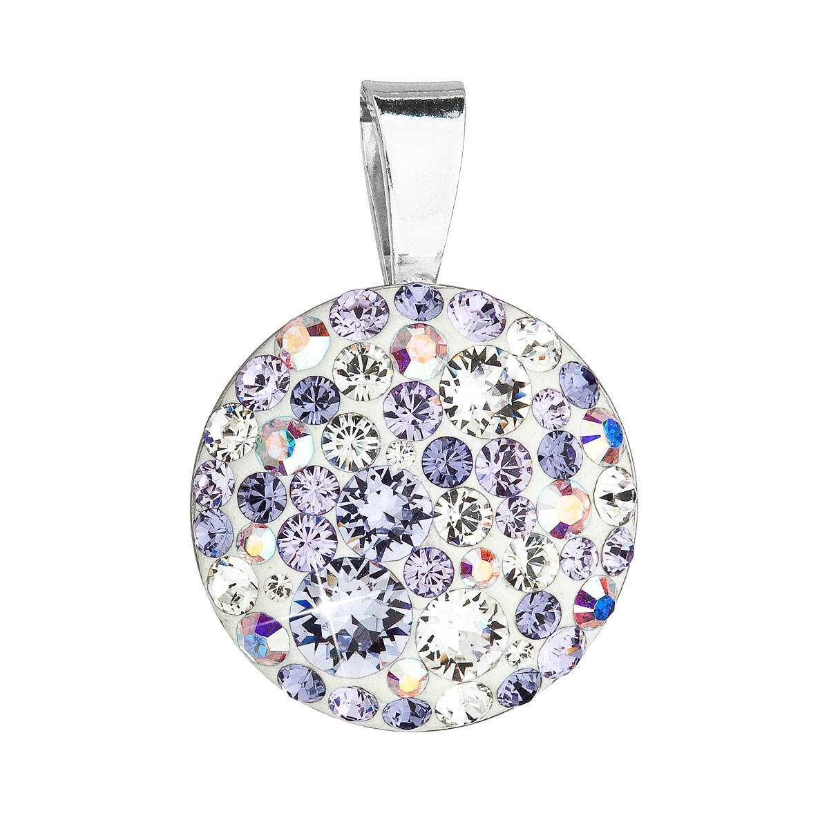 EVOLUTION GROUP CZ Stříbrný přívěšek s kameny Crystals from Swarovski® Violet - 34225.3 Violet