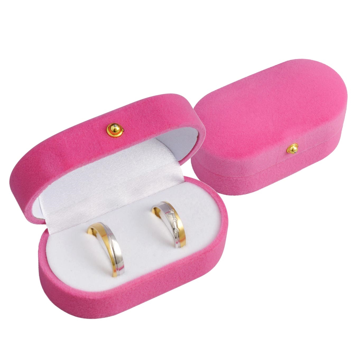 Šperky4U Semišová krabička na snubní prsteny - růžová - KR0264-P