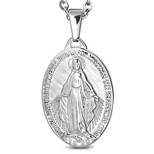 Ocelový přívěšek - amulet s Panenkou Marií