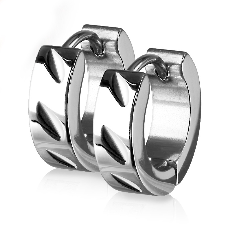 Šperky4U Ocelové náušnice - kroužky - OPN1410