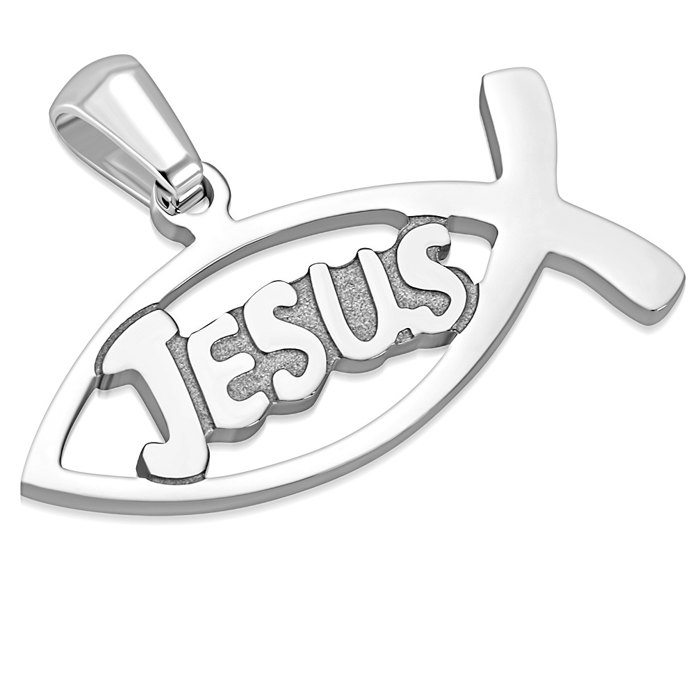 Oceľový prívesok - kresťanský symbol