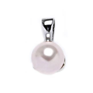 Strieborný prívesok perla 8mm Crystals from Swarovski ® Rosaline