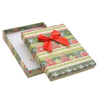 Veká vánoční dárková krabička na soupravu šperků