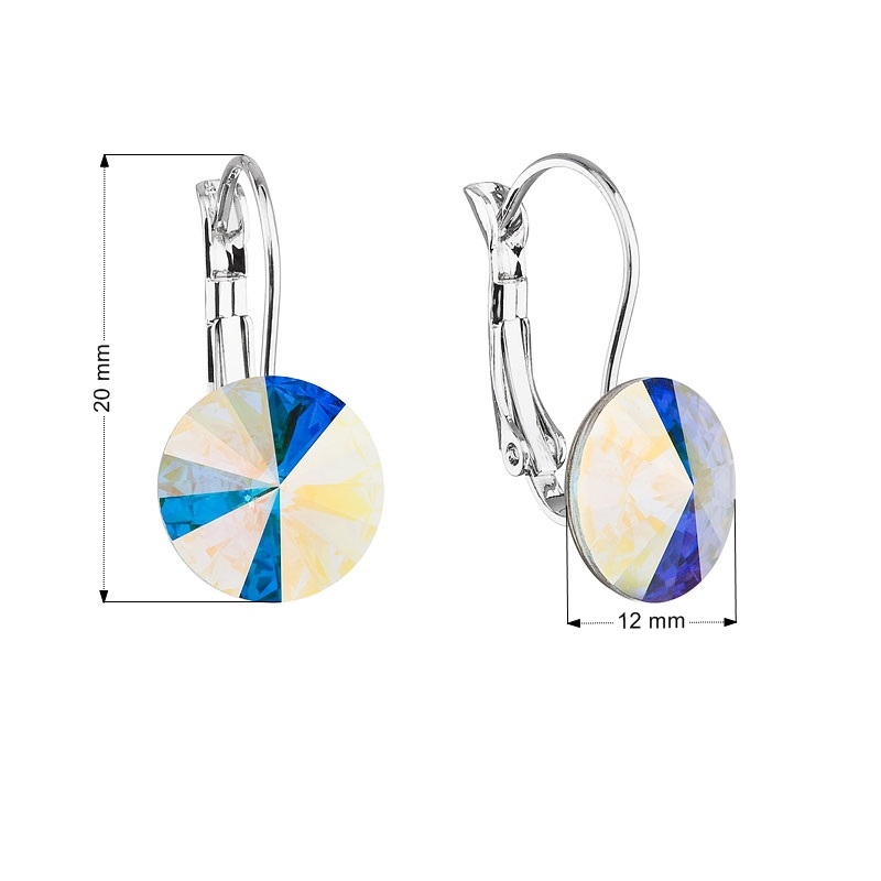 Náušnice bižutéria s Crystals from Swarovski ®, AB