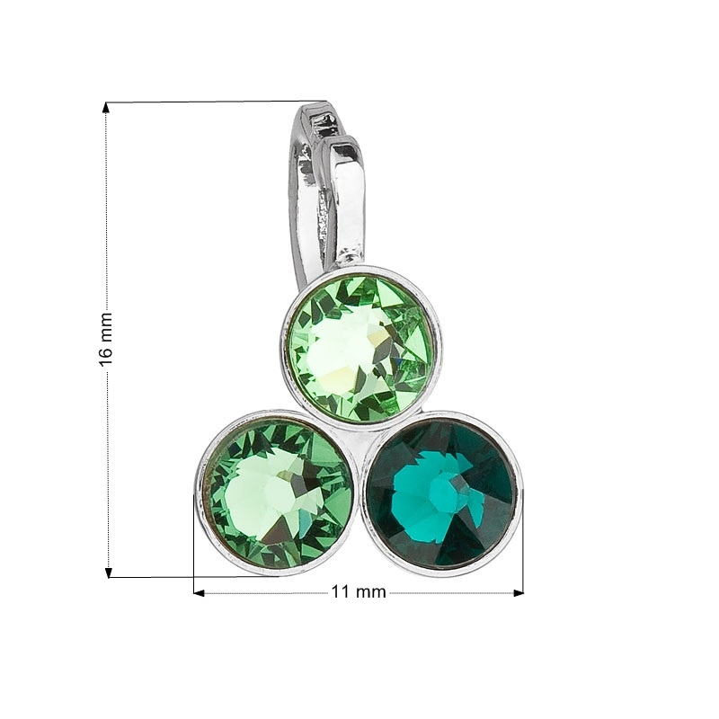 Prívesok bižutéria so Swarovski kryštálmi, Emerald