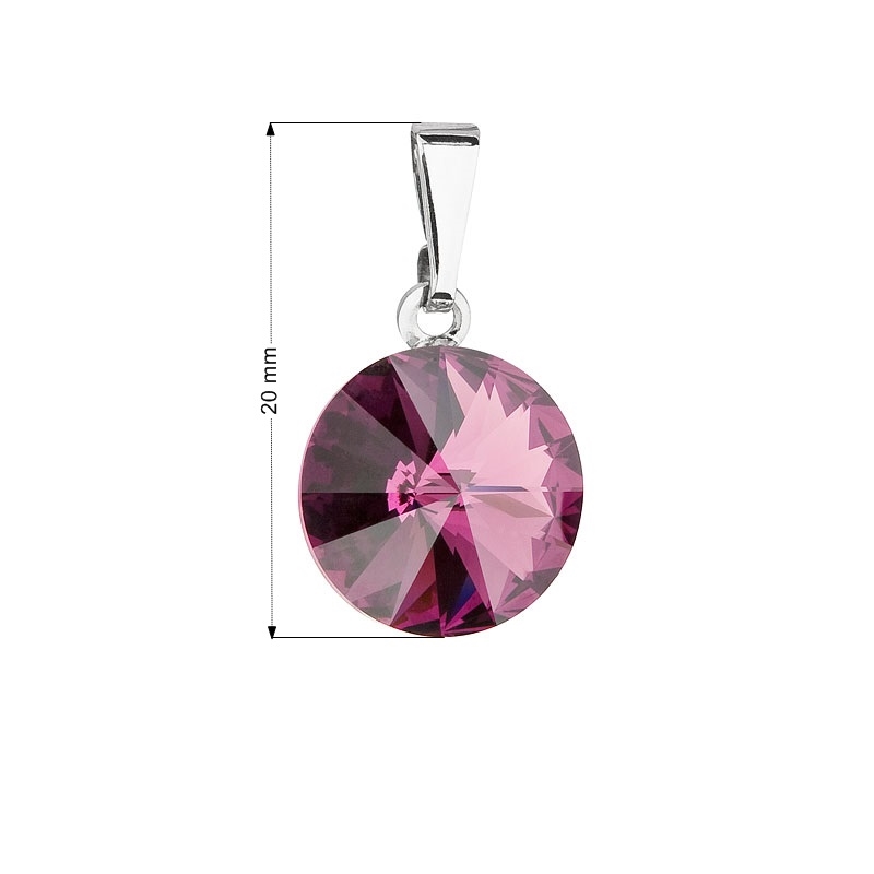 Prívesok bižutéria so Swarovski kryštálmi, Amethyst