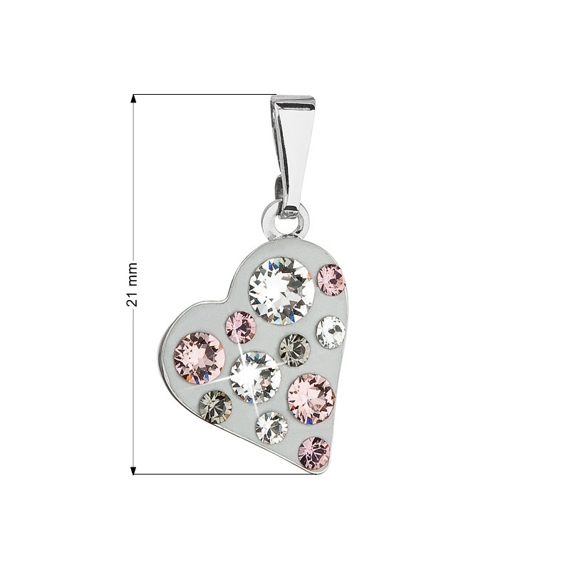 EVOLUTION GROUP CZ Přívěsek bižuterie se Swarovski krystaly, Vintage Rose - 54027.3