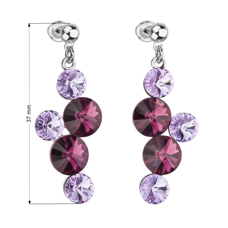 Náušnice bižutéria so Swarovski kryštálmi