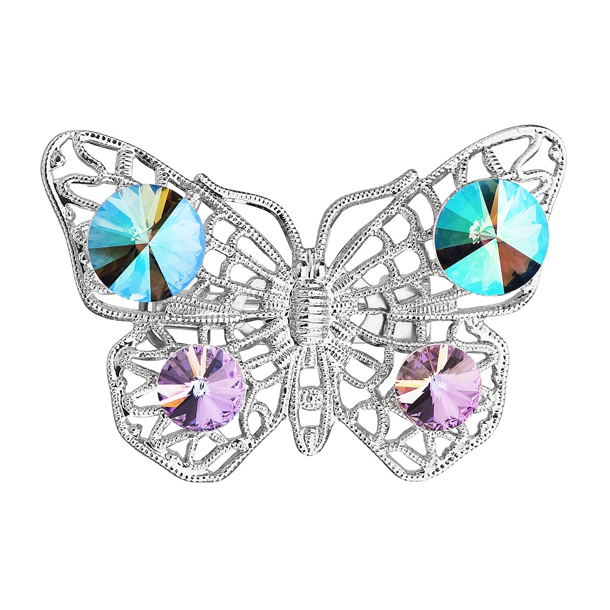 Brošňa motýľ s kamienkami Crystals From Swarovski ®
