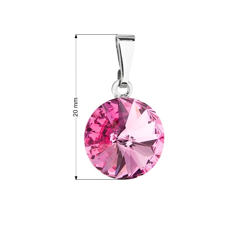 Prívesok bižutéria so Swarovski kryštálmi, Rose