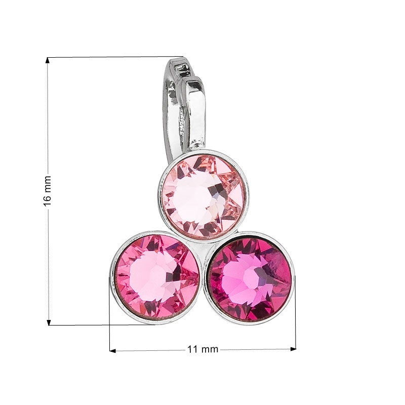 Prívesok bižutéria so Swarovski kryštálmi, Rose