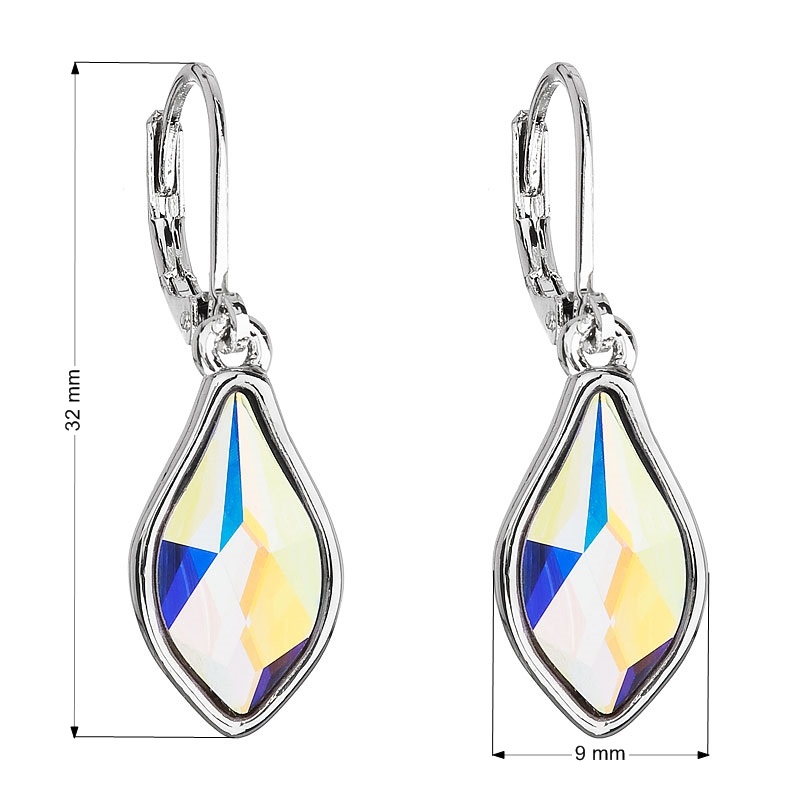 Prívesok bižutéria so Swarovski kryštálmi AB efekt kvapka