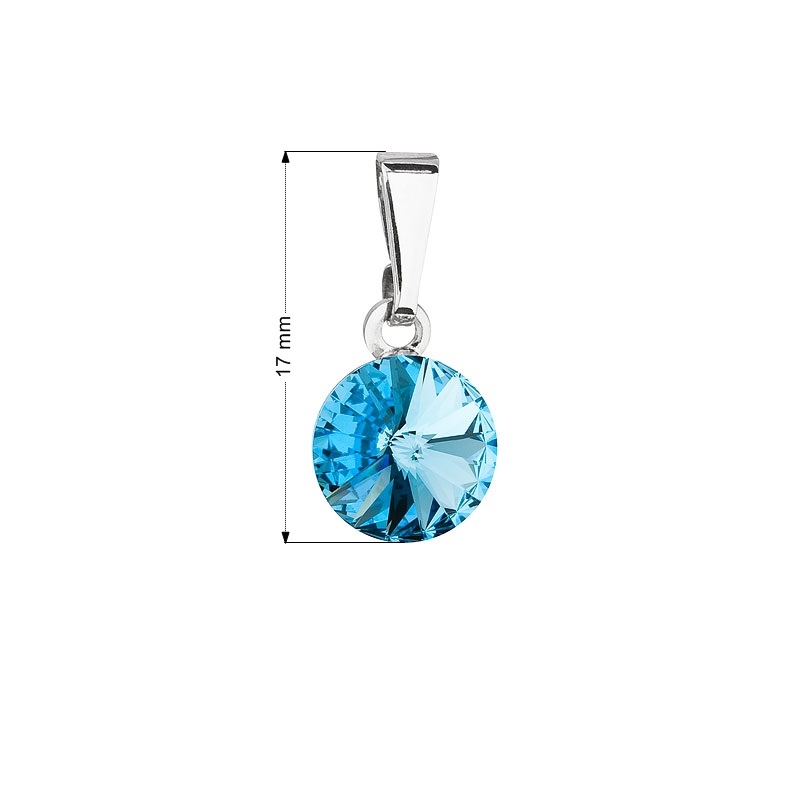 Prívesok bižutéria so Swarovski kryštálmi, Aquamarine