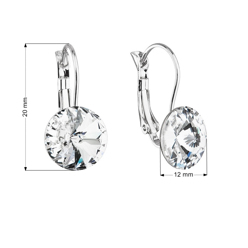 Náušnice bižutéria s Crystals from Swarovski ® CRYSTAL