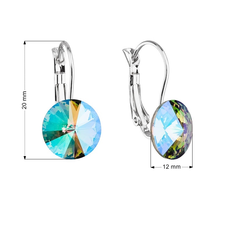 Náušnice bižutéria s Crystals from Swarovski ® PARADISE SHINE