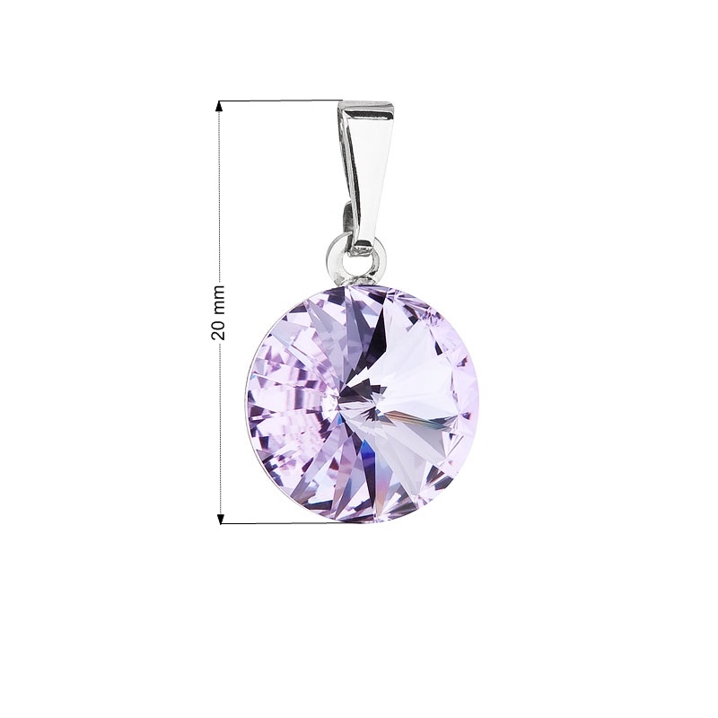 Prívesok bižutéria so Swarovski kryštálmi, Violet