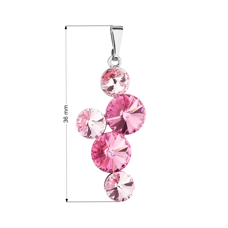 Prívesok bižutéria so Swarovski kryštálmi, Rose