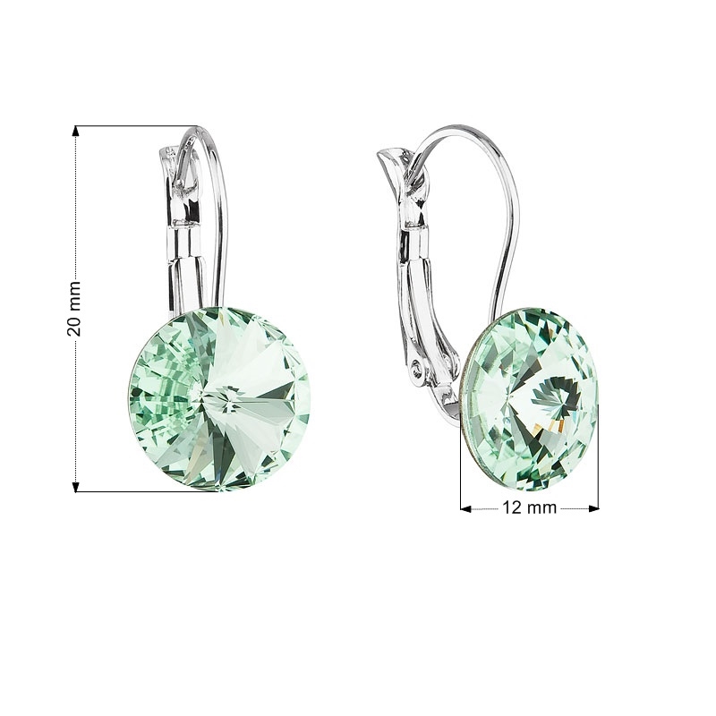 Náušnice bižutéria s Crystals from Swarovski ® Chrysolite