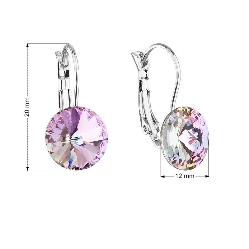 Náušnice bižutéria s Crystals from Swarovski ® VITRAIL LIGHT