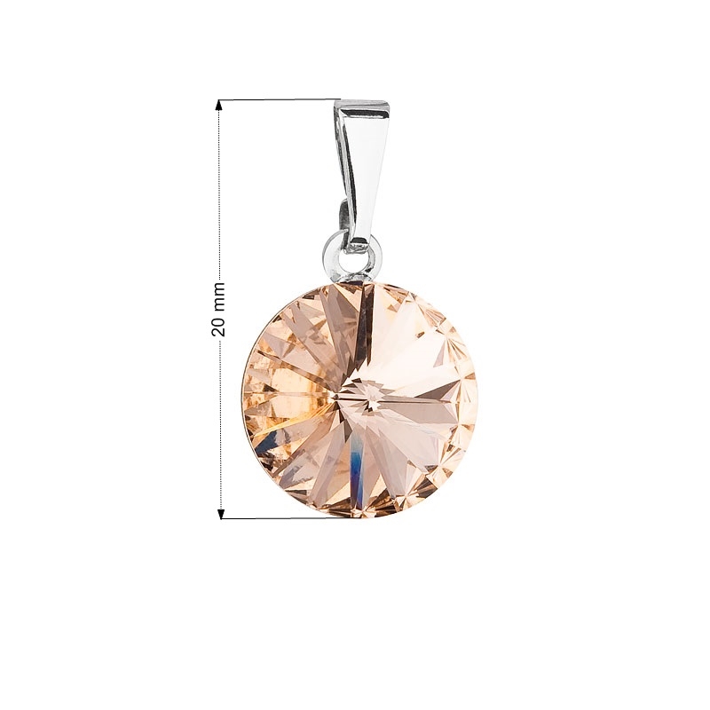 Prívesok bižutéria sa Swarovski kryštály: Light Peach