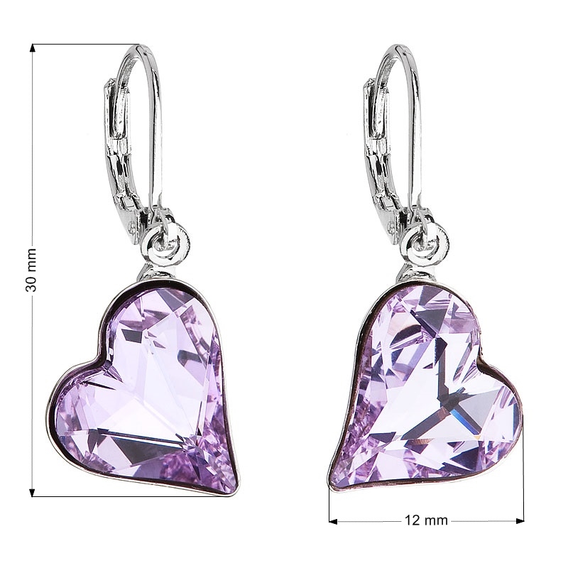 Prívesok bižutéria so Swarovski kryštálmi, Violet