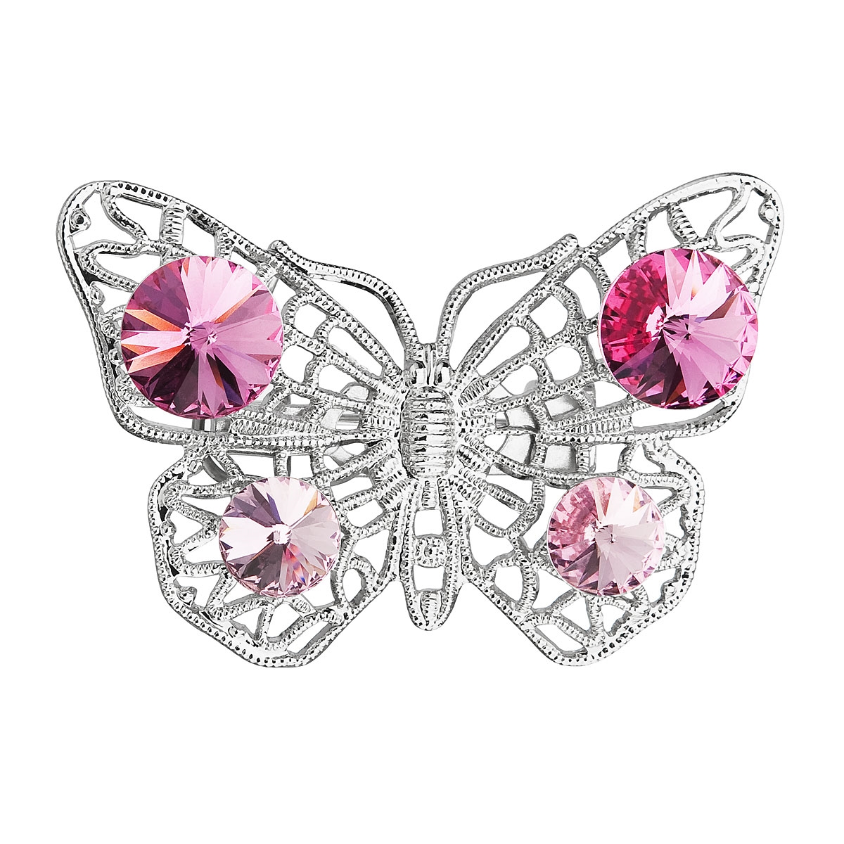 Brošňa motýľ s kamienkami Crystals From Swarovski ®
